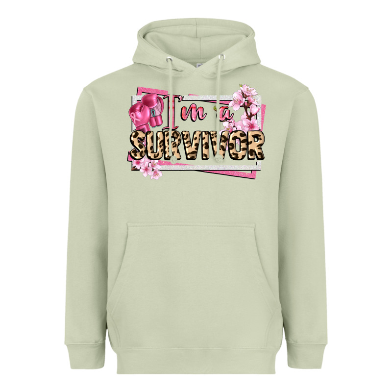 Im A Survivor Cancer Awareness Heavyweight Hoodie by CowGirlArtShop | Teevron