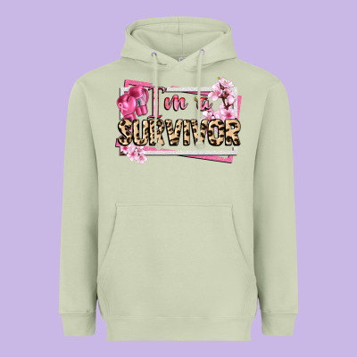 Im A Survivor Cancer Awareness Heavyweight Hoodie Designed By Cowgirlartshop