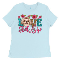 Baby Blue love shih tzus Ladies Tee - JahusDesignShop
