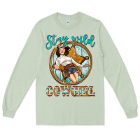 Matcha Western Stay Wild Cowgirl Long Sleeve Tee - BundleAndBundleShop