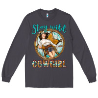 Smoke Western Stay Wild Cowgirl Long Sleeve Tee - BundleAndBundleShop