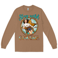 Toasted Coconut Western Stay Wild Cowgirl Long Sleeve Tee - BundleAndBundleShop