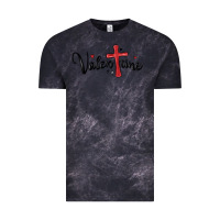 Cloud Black valentine cross glitter Vintage Tee - MaliasSmallBusiness