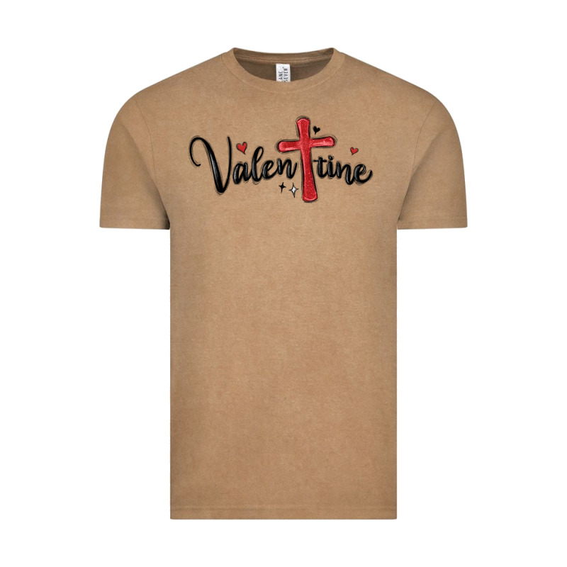 Valentine Cross Glitter Vintage Tee by MaliasSmallBusiness | Teevron
