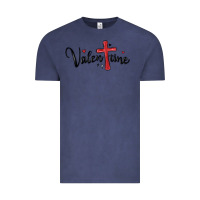 Vintage Denim valentine cross glitter Vintage Tee - MaliasSmallBusiness
