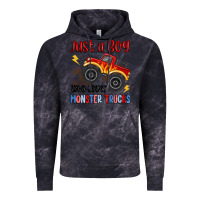 Cloud Black just a boy who loves monster trucks Vintage Hoodie - MaliasSmallBusiness