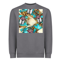 Paper Fish And Canned With Anchor Seamless Pattern Pbs Heavyweight Sweatshirt | Teevron
