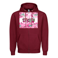 Burgundy Breast Cancer Teacher Zipper Hoodie - NancyCooperArtShop