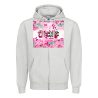 Dove Grey Breast Cancer Teacher Zipper Hoodie - NancyCooperArtShop