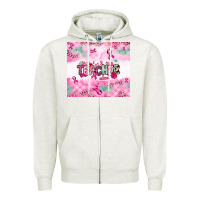 Oatmeal Heather Breast Cancer Teacher Zipper Hoodie - NancyCooperArtShop