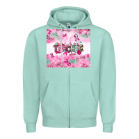 Seafoam Breast Cancer Teacher Zipper Hoodie - NancyCooperArtShop