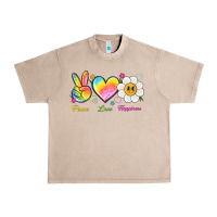 French Oak peace love happiness Urban Heavy Tee - NancyCooperArtShop