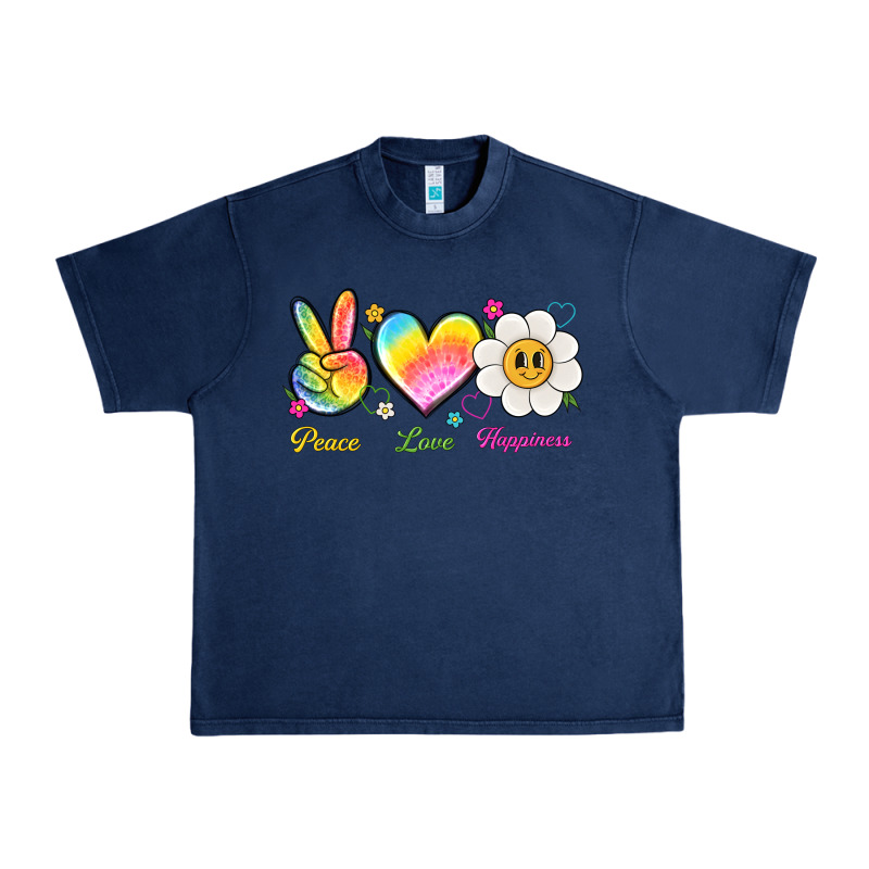 Peace Love Happiness Urban Heavy Tee by NancyCooperArtShop | Teevron