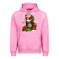 Fuchsia Pink Christmas Santa Claus Coffee Cup Urban Hoodie - FaDigitalArtStudio