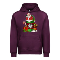 Mauve Wine Christmas Santa Claus Coffee Cup Urban Hoodie - FaDigitalArtStudio