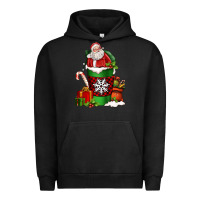 Pigment Black Christmas Santa Claus Coffee Cup Urban Hoodie - FaDigitalArtStudio