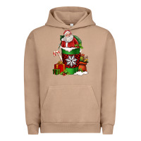Pigment Burro Christmas Santa Claus Coffee Cup Urban Hoodie - FaDigitalArtStudio