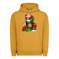 Pigment Peanut Butter Christmas Santa Claus Coffee Cup Urban Hoodie - FaDigitalArtStudio