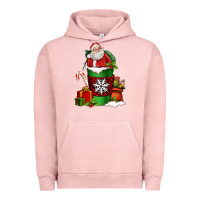 Pigment Salmon Christmas Santa Claus Coffee Cup Urban Hoodie - FaDigitalArtStudio