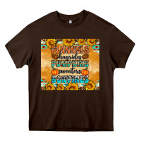 Chocolate Brown Flannes Hayrides Sweaters Bonfires Heavy Core Tee - Artiststas