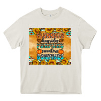 Cream Flannes Hayrides Sweaters Bonfires Heavy Core Tee - Artiststas