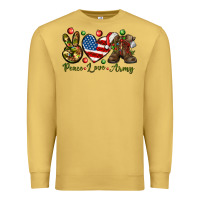 Peace Love Army Christmas 4th Of July Premium Sweatshirt | Teevron