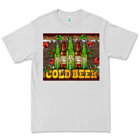 Dove Grey cold beer with beer bottles Premium Tee - AdoDesignShop