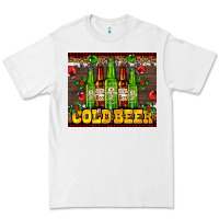 White cold beer with beer bottles Premium Tee - AdoDesignShop