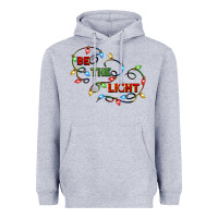 Heather Grey be the light Heavyweight Hoodie - CowGirlArtShop