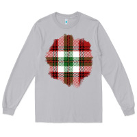 Moon Dust Christmas Tartan Patch Long Sleeve Tee - BundleAndBundleShop