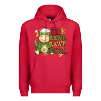 Cardinal watercolor t rex fa rawr rawr rawr christmas Premium Hoodie - CowGirlArtShop