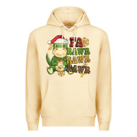 Pina Colada watercolor t rex fa rawr rawr rawr christmas Premium Hoodie - CowGirlArtShop