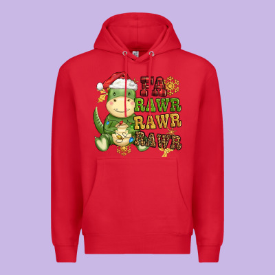 Watercolor T Rex Fa Rawr Rawr Rawr Christmas Premium Hoodie Designed By Cowgirlartshop