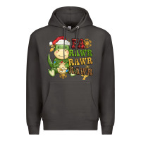 Smoke watercolor t rex fa rawr rawr rawr christmas Premium Hoodie - CowGirlArtShop