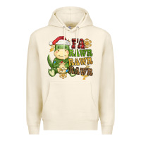 Tofu watercolor t rex fa rawr rawr rawr christmas Premium Hoodie - CowGirlArtShop