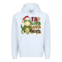 White watercolor t rex fa rawr rawr rawr christmas Premium Hoodie - CowGirlArtShop