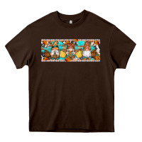 Chocolate Brown Fall Gnomes Heavy Core Tee - Artiststas