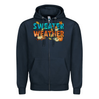 Navy Fall Zipper Hoodie - texasbilliewilder