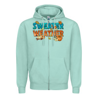 Seafoam Fall Zipper Hoodie - texasbilliewilder