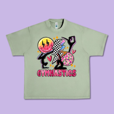 Retro Gymnastics Urban Heavy Tee Designed By Maliassmallbusiness