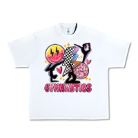 White retro gymnastics Urban Heavy Tee - MaliasSmallBusiness