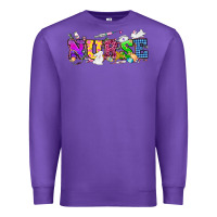 Purple Easter nurse Easter Day Premium Sweatshirt - HowdyJamesFarm