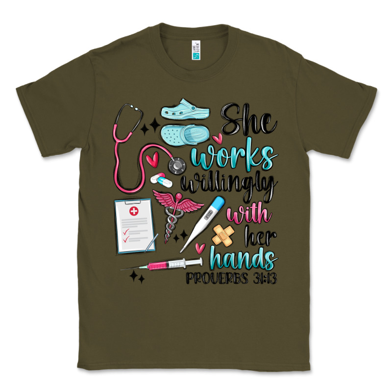 She Works Willingly With Her Hands Classic Tee by MaliasSmallBusiness | Teevron