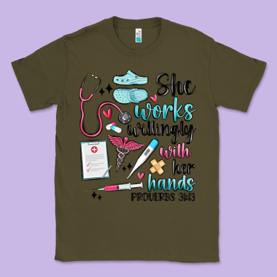 She Works Willingly With Her Hands Classic Tee Designed By Maliassmallbusiness