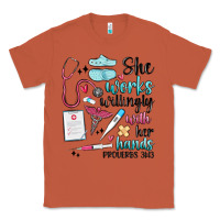 Copper she works willingly with her hands Classic Tee - MaliasSmallBusiness