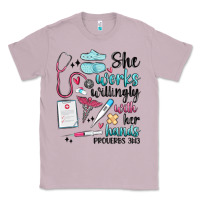 Lilac she works willingly with her hands Classic Tee - MaliasSmallBusiness