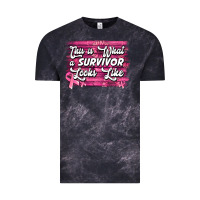 Cloud Black This is what a survivor looks like Breast Cancer Vintage Tee - NancyCooperArtShop