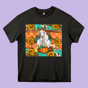 Goat Family Fall Pumpkins Gemstone Heavy Core Tee Designed By Artiststas