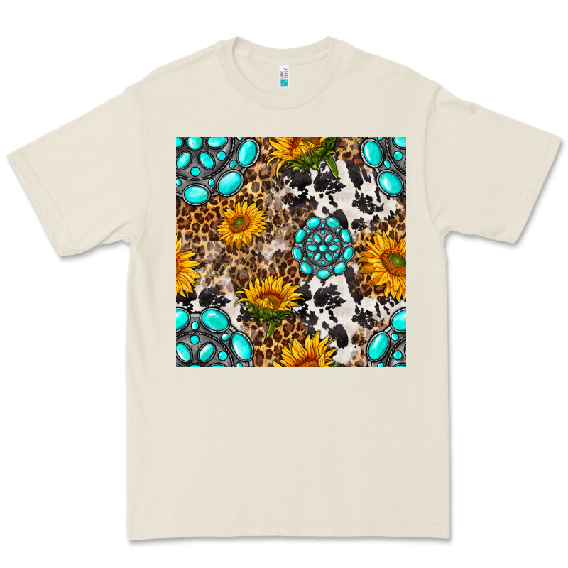 Western Gemstone And Sunflower Seamless Pattern Premium Tee by BundleAndBundleShop | Teevron