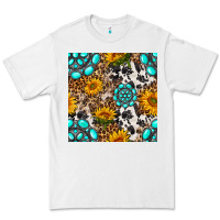 White western gemstone and sunflower seamless pattern Premium Tee - BundleAndBundleShop